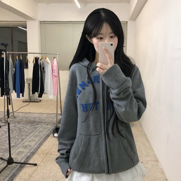 아베크롬비 후드집업 그레이