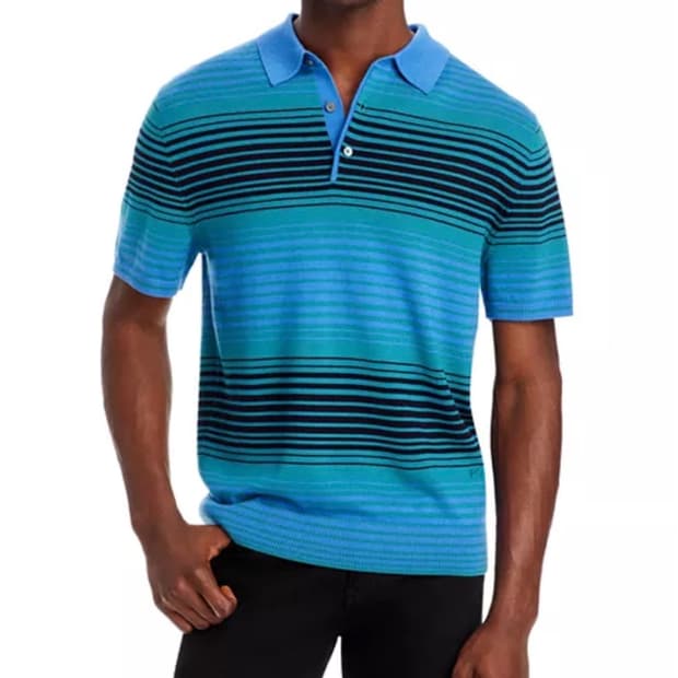 (Xs) 폴스미스 블루 스트라이프 폴로