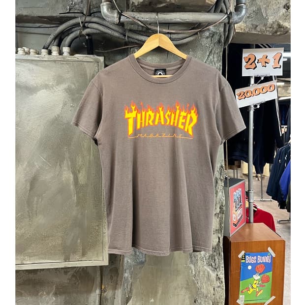 트레셔 로고 반팔티 브라운 M #csz3411