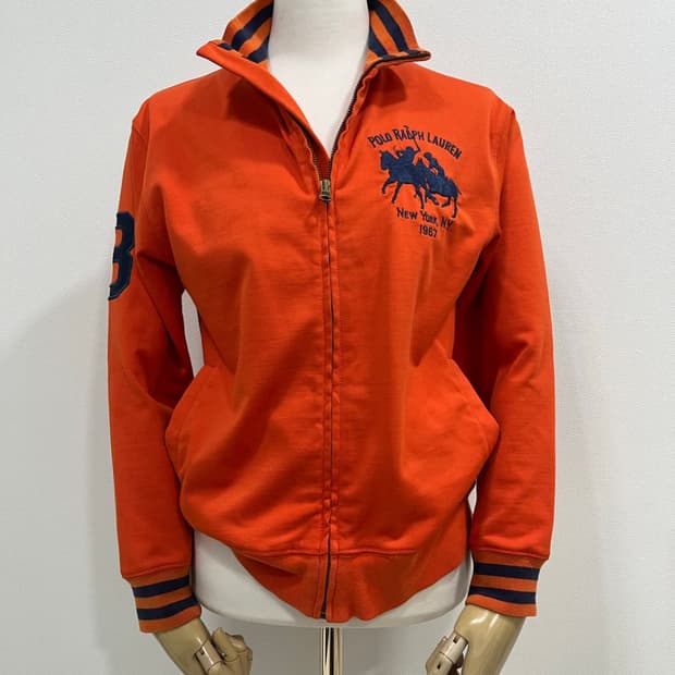 폴로 랄프로렌 빅포니 집업 져지 오렌지
