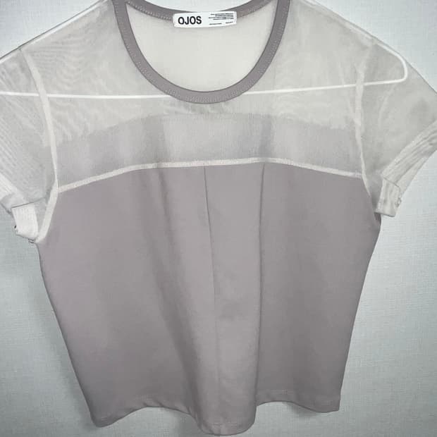 OJOS Half Sheer Jersey T / Beige