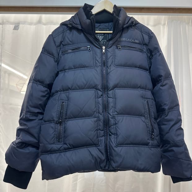게스 남성 네이비 패딩 L