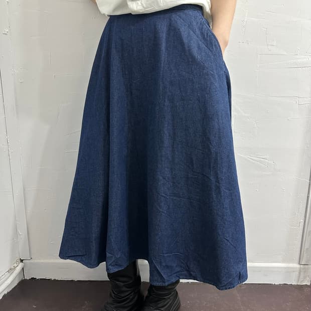 uniqlo denim skirt