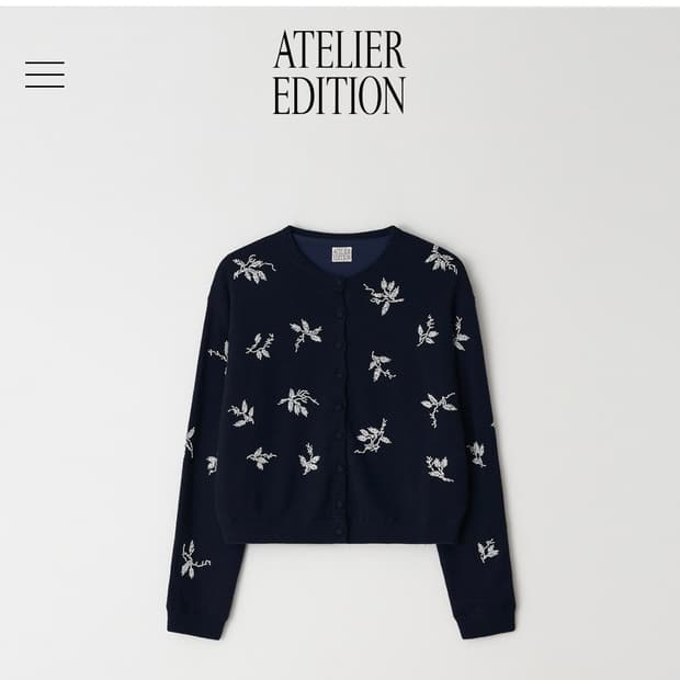 아틀리에에디션 가디건 Flower Beaded Cardigan새상품