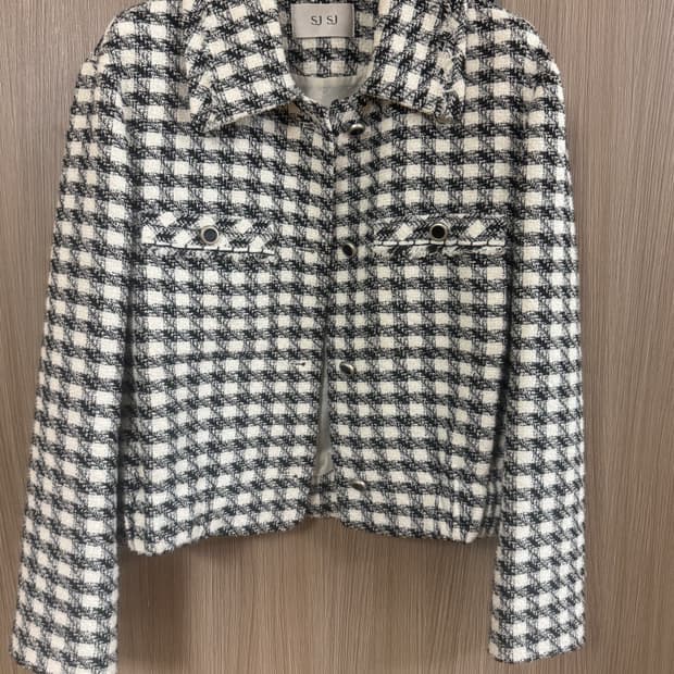 SJSJ 체크 트위드 자켓
