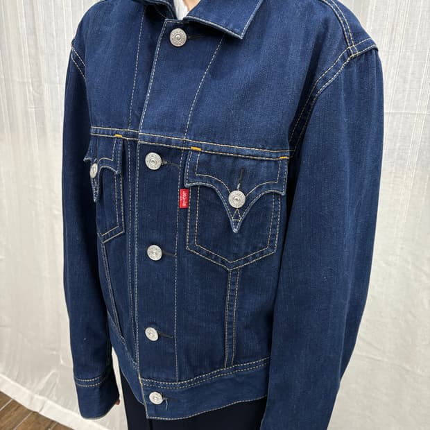 리바이스 빈티지 타입1 아이코닉 스티치 데님 청자켓