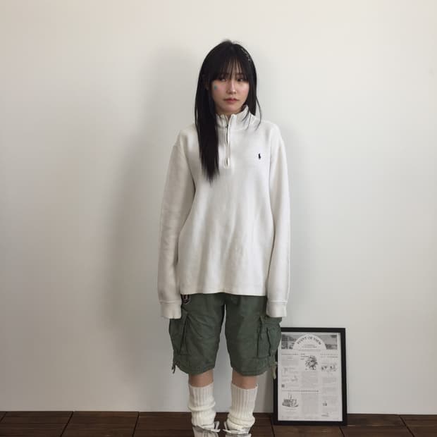 Polo Ralph Lauren White Half-Zip Knit