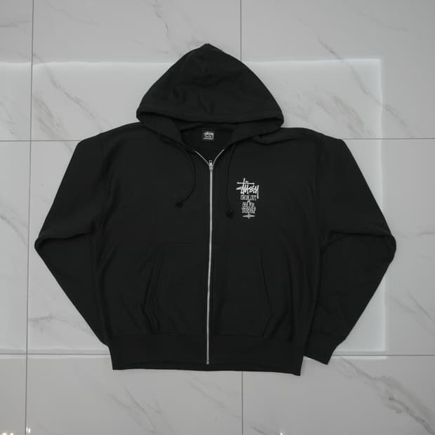 [XL] 스투시 스윔 아웃 집 후드 블랙