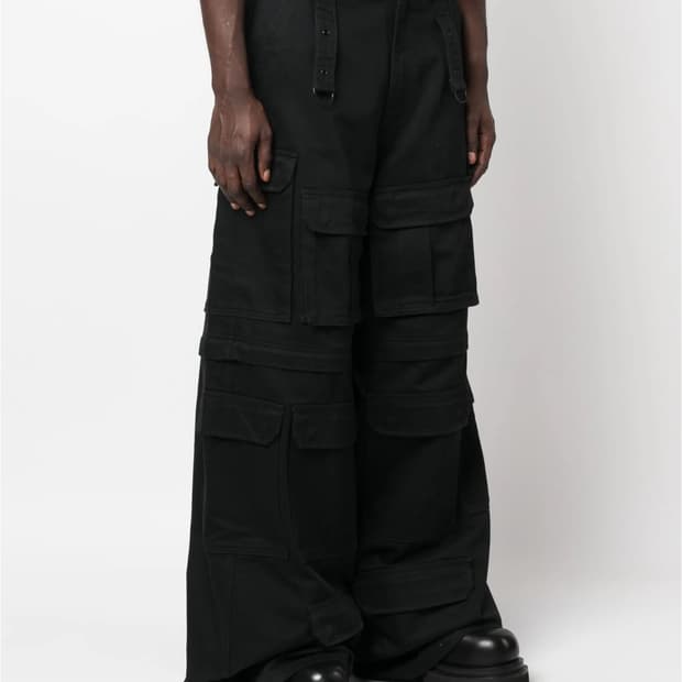 베트멍 멀티 포켓 카고 와이드 데님 팬츠 S