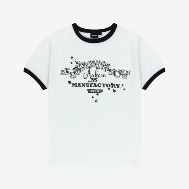 아캄 링거티 VTG Ink Ringer Top (Ivory)