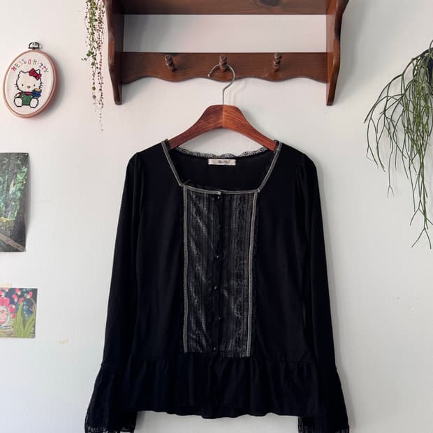 black lace top