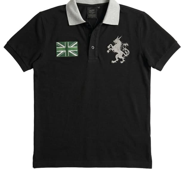 비엑세스 Heritage Emblem Cropped Polo Shirt
