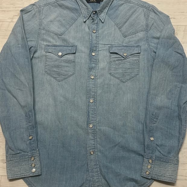 RRL 샴브레이 웨스턴 셔츠 M