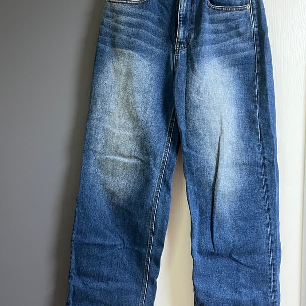 무신사 스탠다드 와이드팬츠 러스티블루 29