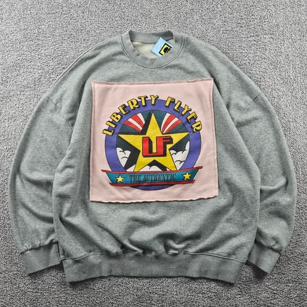 빈티지 프론트 패치 맨투맨 스웻셔츠 ( 2XL 추정 ) / 11406