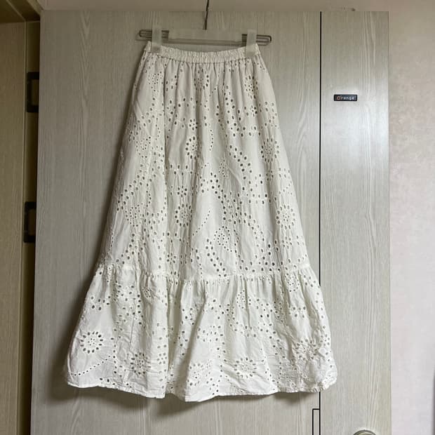 일본빈티지 gu 펀칭레이스 스커트