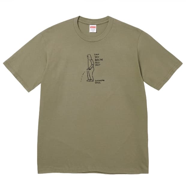 슈프림 피스 티셔츠 올리브 - 25SS