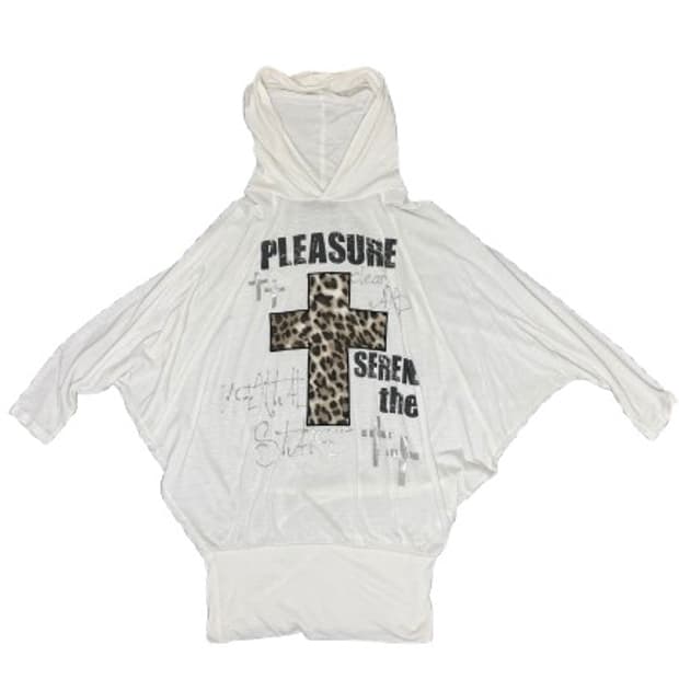 [VINTAGE] 레오파드 크로스 판초후드 