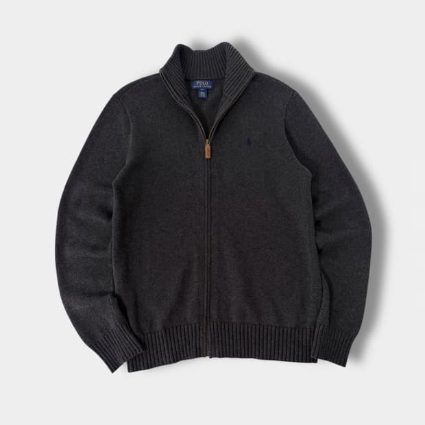 폴로 랄프로렌 신형 루즈핏 딥그레이 니트 집업
