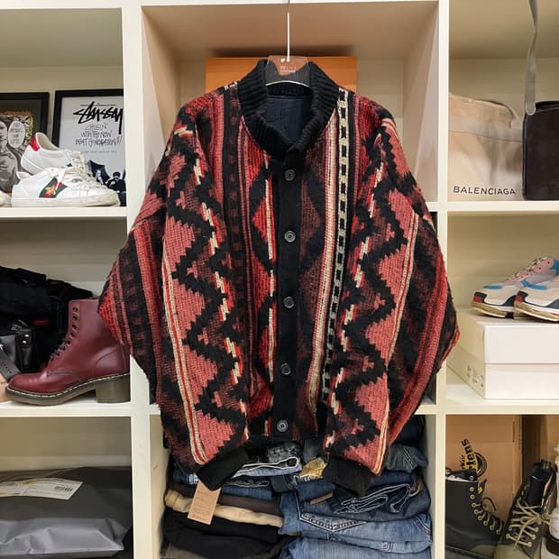 이세이미야케 리버시블 울 가디건 M