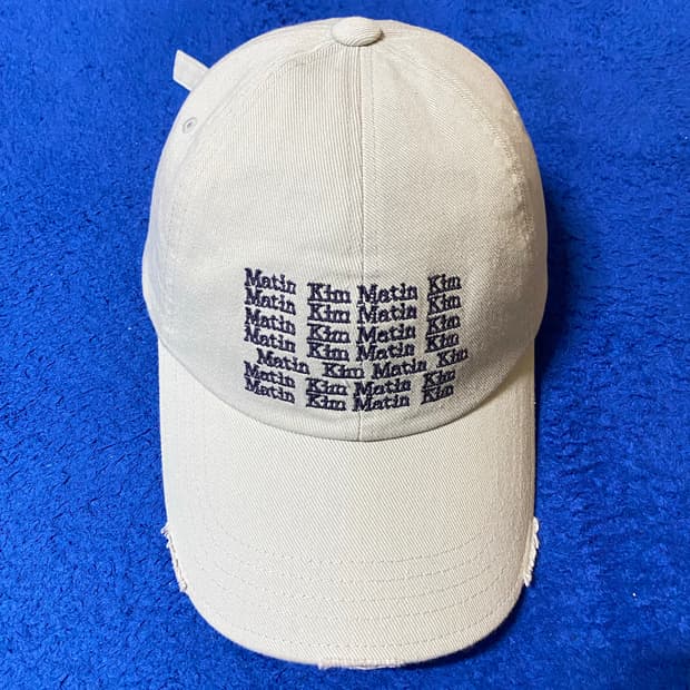 MatinKim 마뗑킴 레터링 워시드 볼캡 아이보리