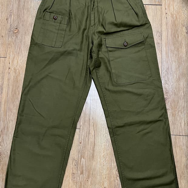 택포10) 반츠 백사틴 브리티시 배틀 드레스 트라우저 카고팬츠 50