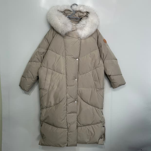 써스데이아일랜드 폭스퍼 롱패딩 90 상태최상 빵빵함