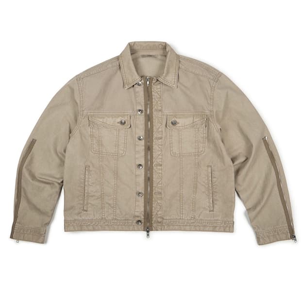 Etce DYED 3 ZIP TRUCKER (BEIGE)