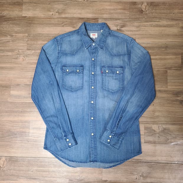 [100] 리바이스 빈티지 워싱 웨스턴 데님 셔츠 남방