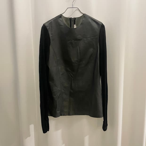 Helmut Lang leather long sleeve