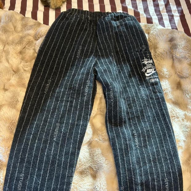  나이키 x 스투시 NRG 스트라이프 울 팬츠 블랙