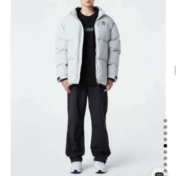 <새것> [105, XL] 엄브로 플라이트 숏패딩 그레이