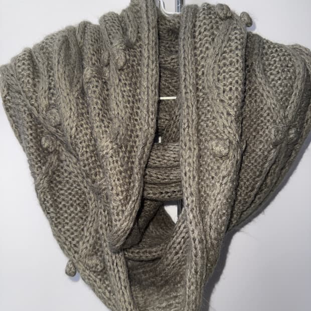 빈티지 모리걸 니트 넥워머 목도리