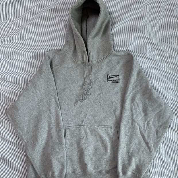 (SS급) 나이키 x 스투시 NRG RA 풀오버 후드 다크 그레이 헤더 