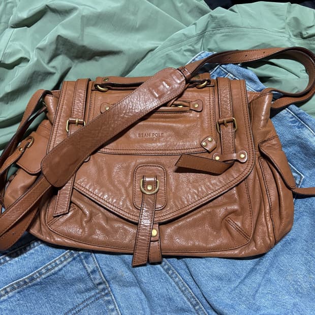 vintage bean pole junn.j leather bag