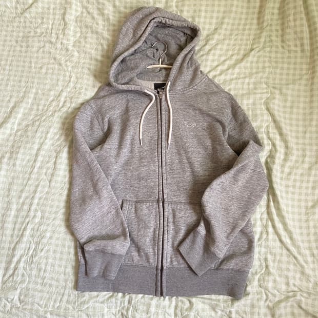 홀리스터 그레이 후드집업