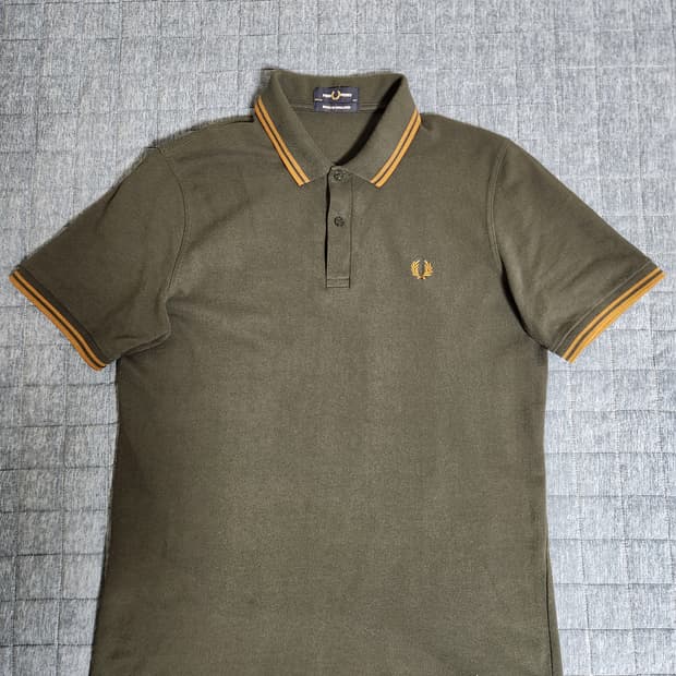 made in england 프레드페리 m12 나이트그린/다크카라멜