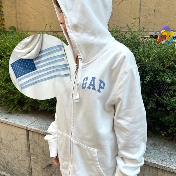 Gap 갭 데님 성조기 후드집업