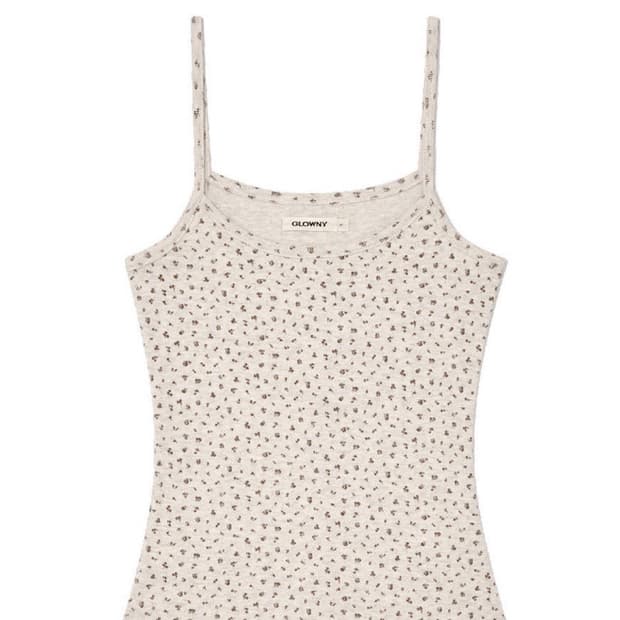 PROVINCE EYELET TANK (PEANUT BLOOM)