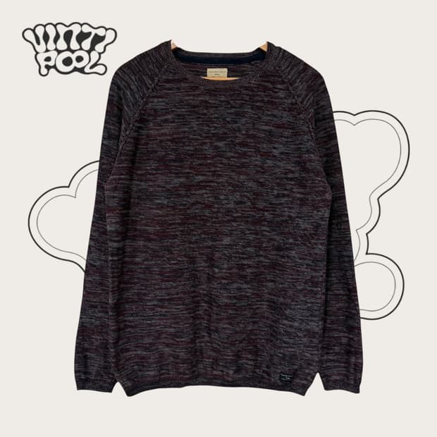 셀렉티드 옴므 크루넥 멀티컬러 니트 L