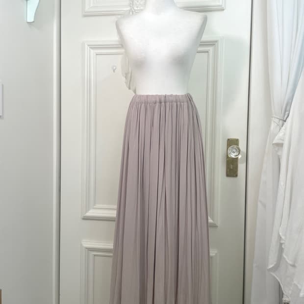 gray lavender shirring banding long yski