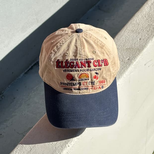 [F] 곤니치와봉쥬르 엘레강트 볼캡 모자