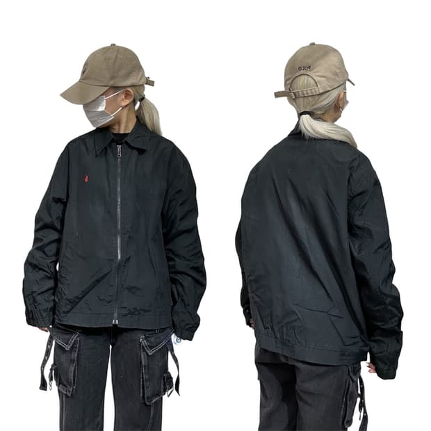 폴로 랄프 로렌 블랙 레드 포니 오버핏 블루종 자켓 