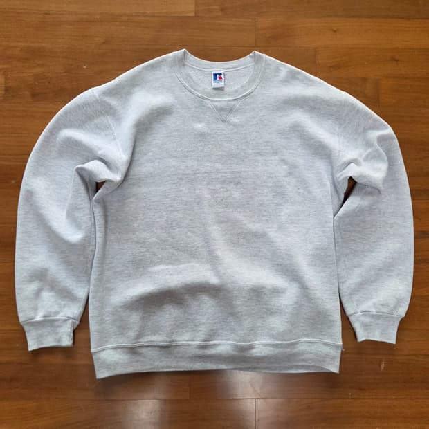 90s 러셀 스웻셔츠 맨투맨 그레이 [xl] tall usa