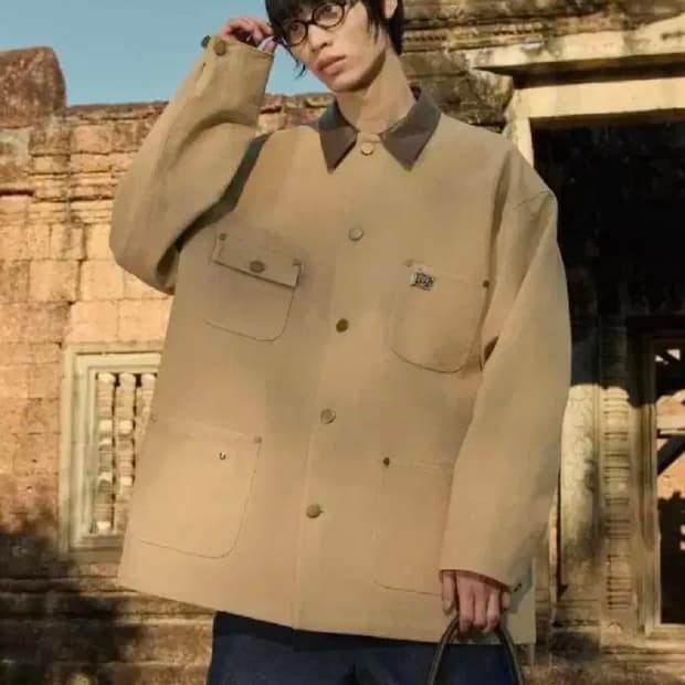 (급처)STU 레더카라 워크자켓 (m)