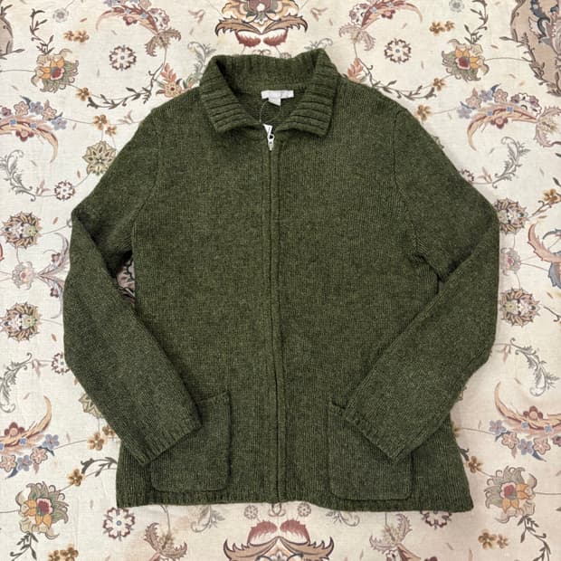 제이크루 헤어리 울 니트집업