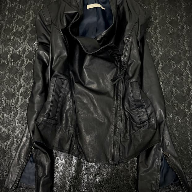 “Vintage” Rare Design Draped Leather JK