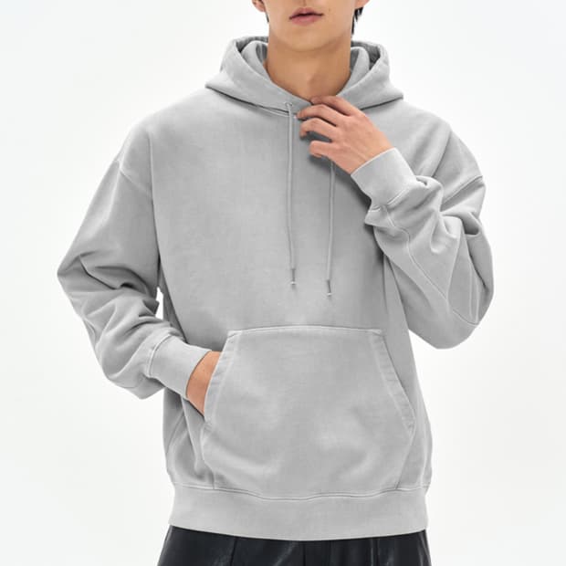 소버먼트 피그먼트 후드티 문그레이