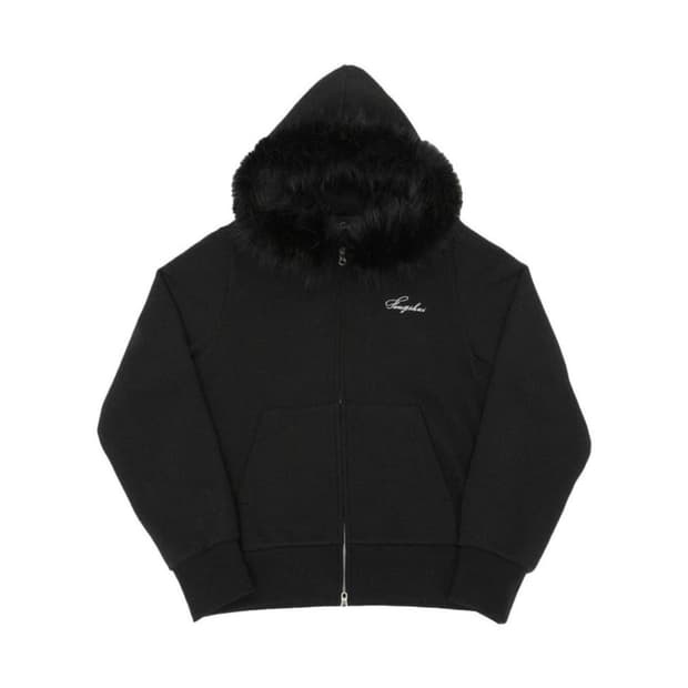 펑쉐이 퍼 후드집업 black