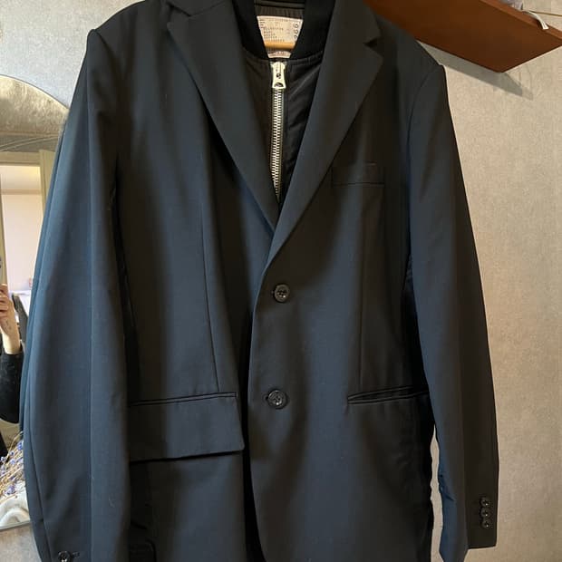 사카이 수트x나일론 트윌 자켓 ma-1